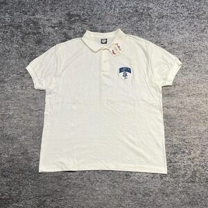 NWT Vintage North Carolina Tar Heels Polo Shirt Mens XL White Screen‎ Stars NCAA